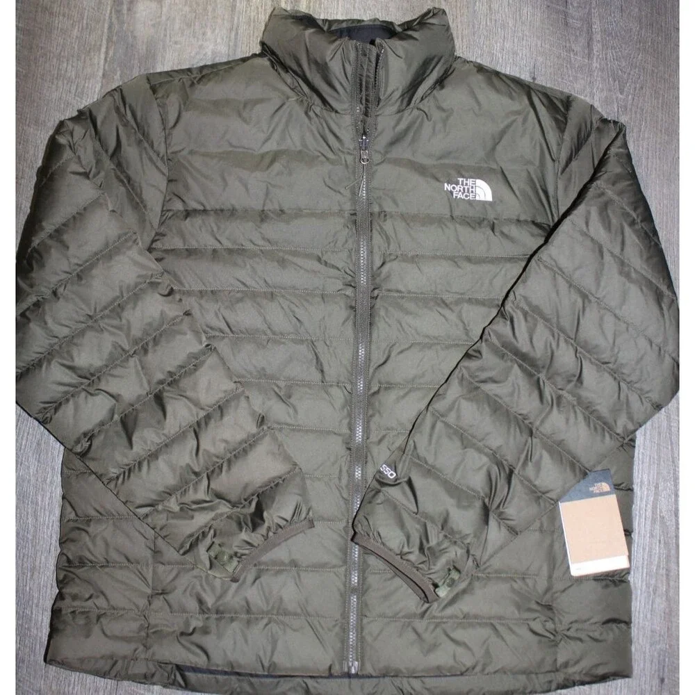 THE NORTH FACE MEN'S MINOQUA DOWN ZIP UP JACKET TAUPE GREEN NWT SZ‎ XL